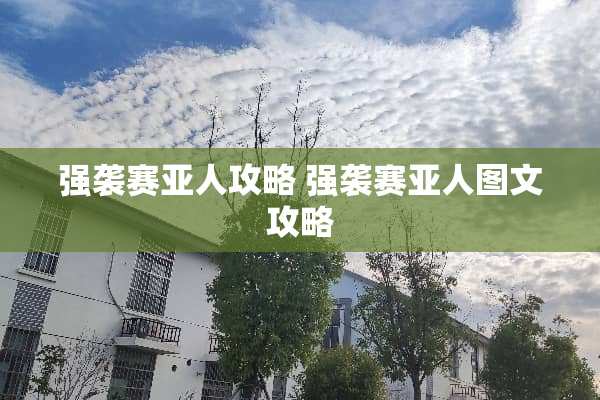 强袭赛亚人攻略 强袭赛亚人图文攻略