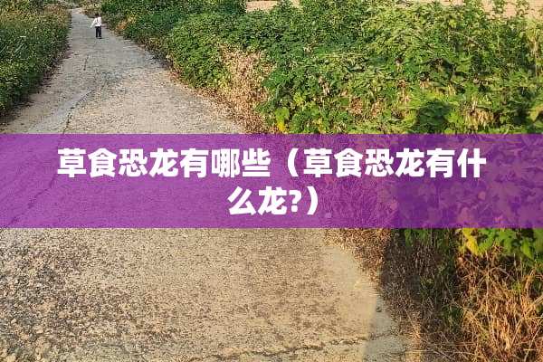 草食恐龙有哪些（草食恐龙有什么龙?）