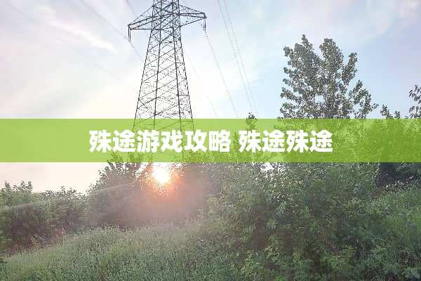 殊途游戏攻略 殊途殊途