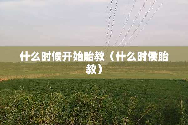 什么时候开始胎教（什么时侯胎教）