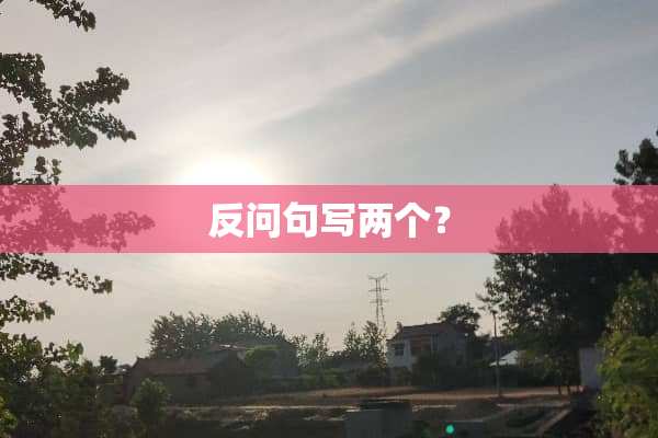 反问句写两个？