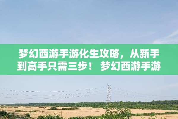 梦幻西游手游化生攻略，从新手到高手只需三步！ 梦幻西游手游化生攻略