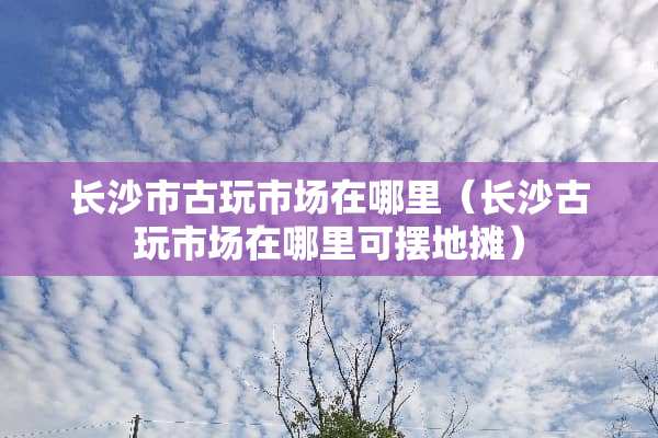 长沙市古玩市场在哪里（长沙古玩市场在哪里可摆地摊）