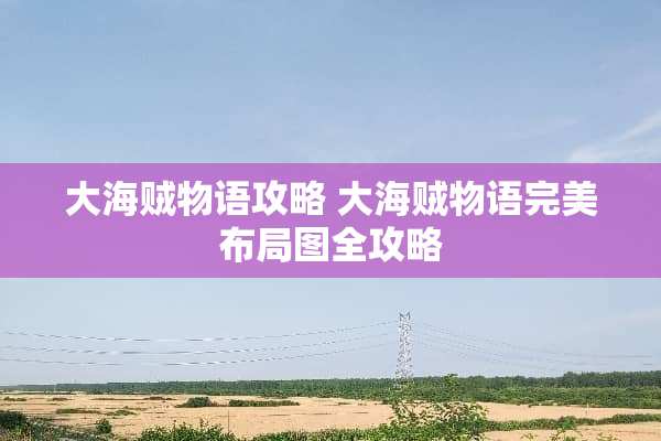 大海贼物语攻略 大海贼物语完美布局图全攻略