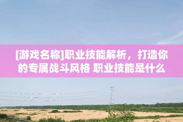 [游戏名称]职业技能解析，打造你的专属战斗风格 职业技能是什么