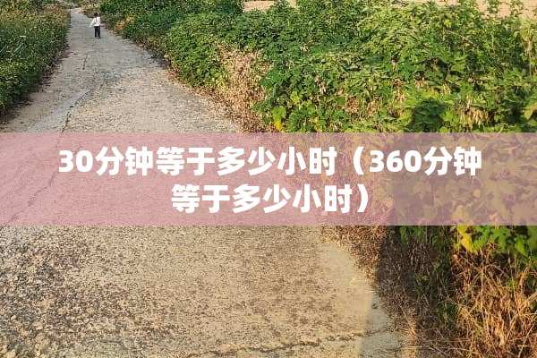 30分钟等于多少小时（360分钟等于多少小时）