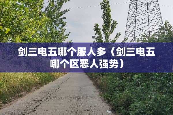 剑三电五哪个服人多（剑三电五哪个区恶人强势）