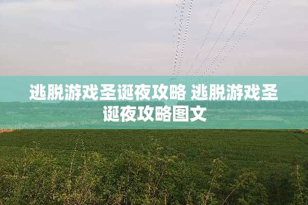 逃脱游戏圣诞夜攻略 逃脱游戏圣诞夜攻略图文