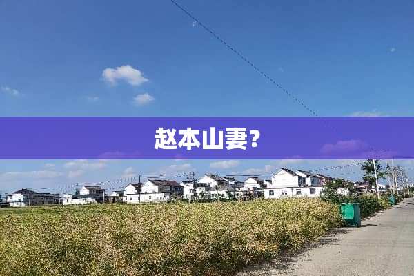 赵本山妻？