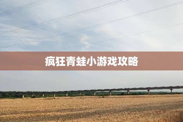 疯狂青蛙小游戏攻略
