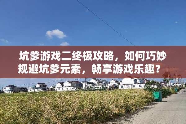 坑爹游戏二终极攻略，如何巧妙规避坑爹元素，畅享游戏乐趣？ 坑爹游戏二攻略