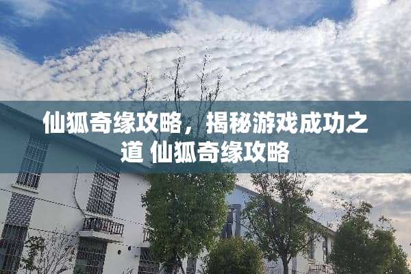 仙狐奇缘攻略，揭秘游戏成功之道 仙狐奇缘攻略