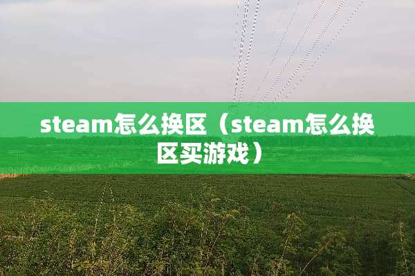 steam怎么换区（steam怎么换区买游戏）