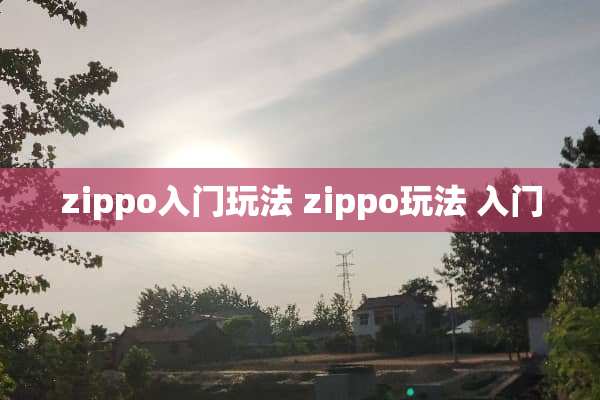 zippo入门玩法 zippo玩法 入门