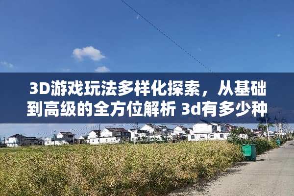 3D游戏玩法多样化探索，从基础到高级的全方位解析 3d有多少种玩法