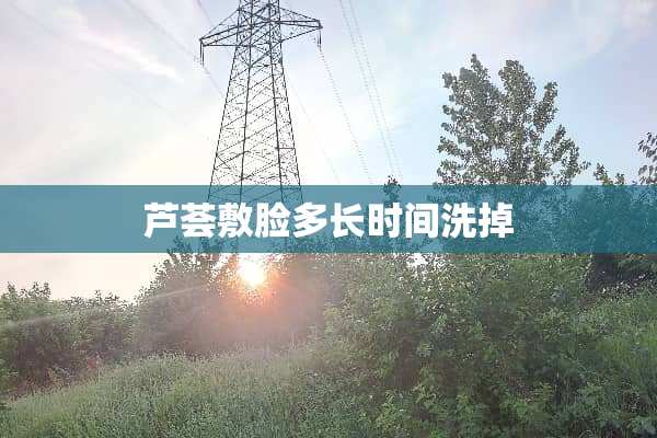 芦荟敷脸多长时间洗掉
