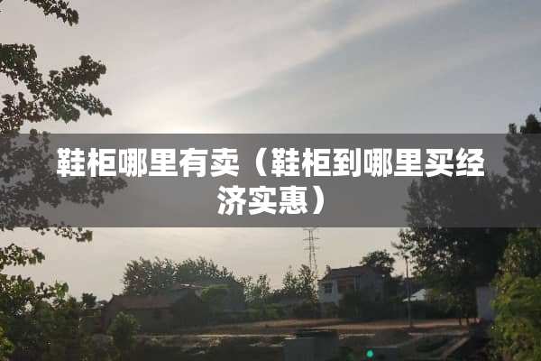 鞋柜哪里有卖（鞋柜到哪里买经济实惠）