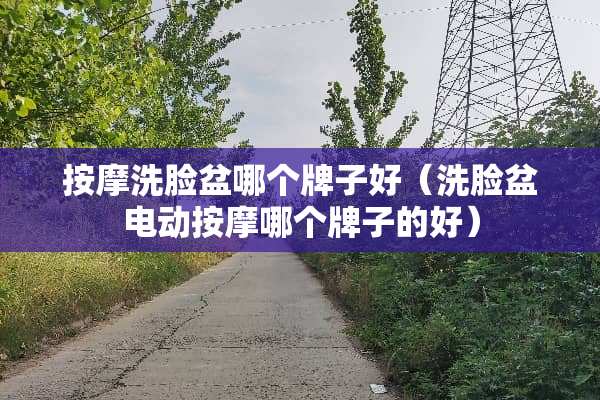 按摩洗脸盆哪个牌子好（洗脸盆电动按摩哪个牌子的好）