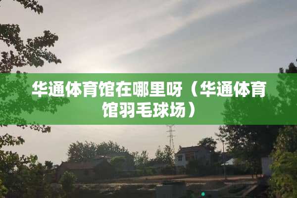 华通体育馆在哪里呀（华通体育馆羽毛球场）
