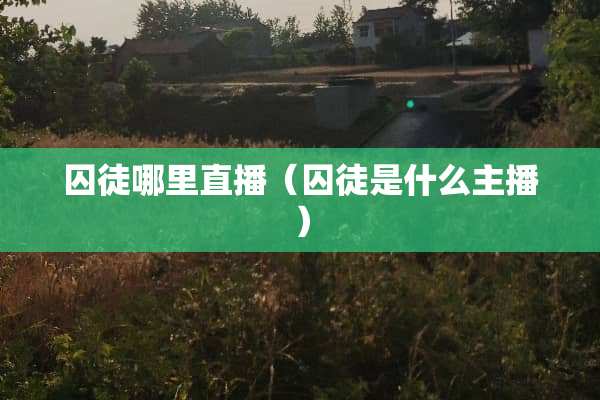 囚徒哪里直播（囚徒是什么主播）