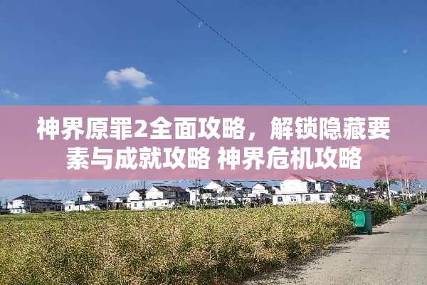 神界原罪2全面攻略，解锁隐藏要素与成就攻略 神界危机攻略