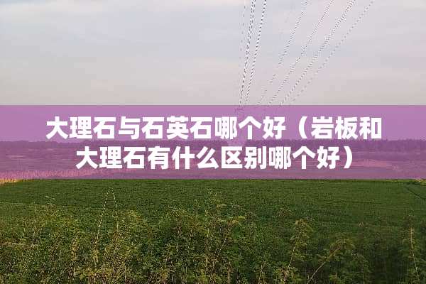 大理石与石英石哪个好（岩板和大理石有什么区别哪个好）