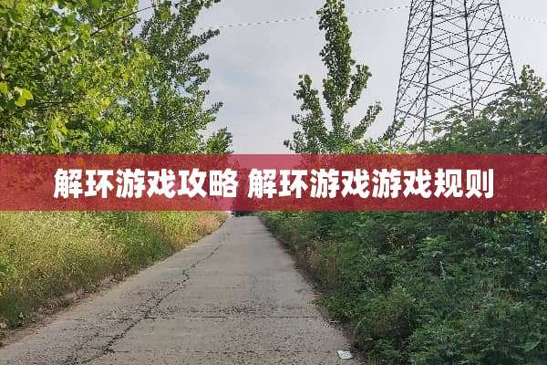 解环游戏攻略 解环游戏游戏规则
