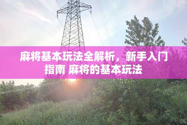 **基本玩法全解析，新手入门指南**的基本玩法