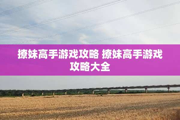 撩妹高手游戏攻略 撩妹高手游戏攻略大全