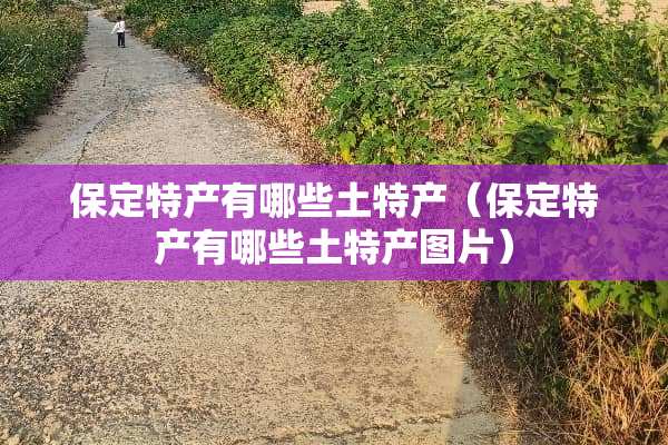 保定特产有哪些土特产（保定特产有哪些土特产图片）