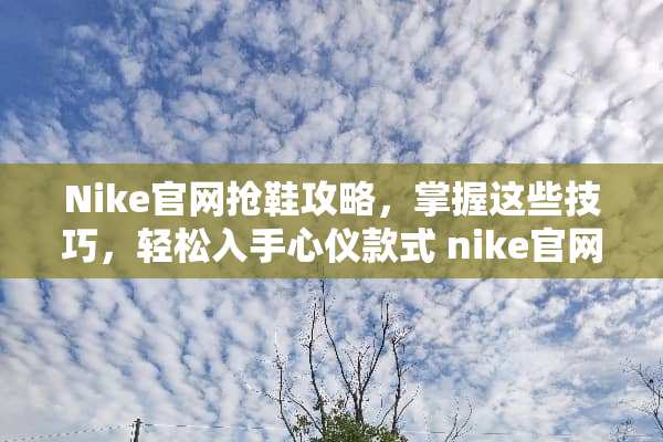 Nike官网抢鞋攻略，掌握这些技巧，轻松入手心仪款式 nike官网抢鞋攻略