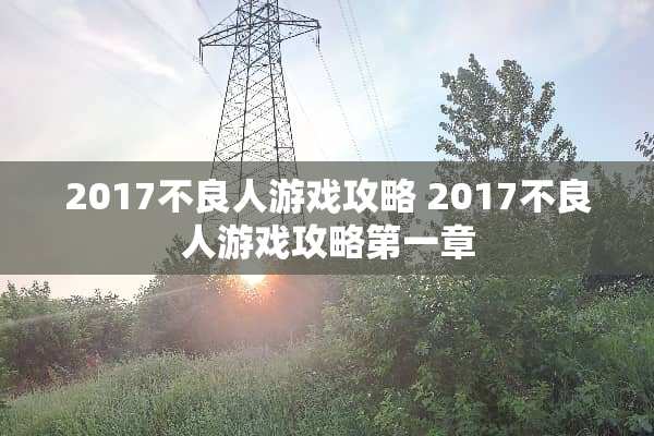 2017**人游戏攻略 2017**人游戏攻略第一章