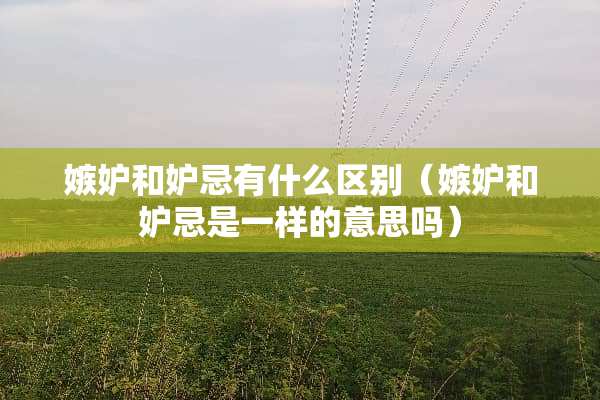 嫉妒和妒忌有什么区别（嫉妒和妒忌是一样的意思吗）