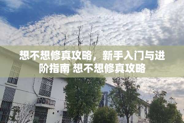 想不想修真攻略，新手入门与进阶指南 想不想修真攻略