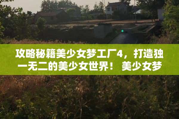 攻略秘籍美少女梦工厂4，打造独一无二的美少女世界！ 美少女梦工厂4攻略