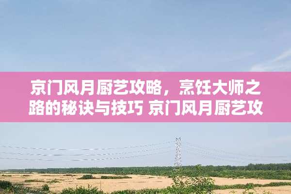 京门风月厨艺攻略，烹饪大师之路的秘诀与技巧 京门风月厨艺攻略