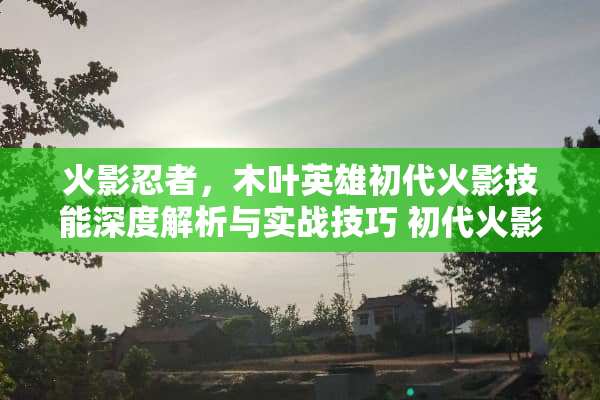 火影忍者，木叶英雄初代火影技能深度解析与实战技巧 初代火影技能