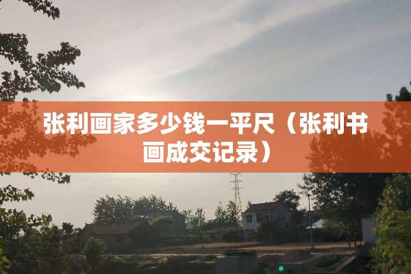 张利画家多少钱一平尺（张利书画成交记录）