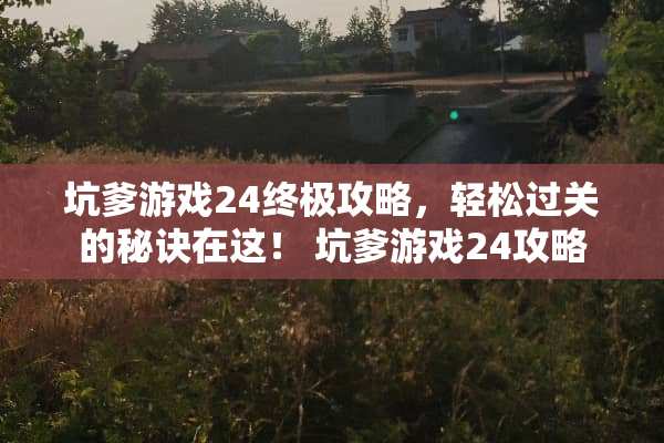 坑爹游戏24终极攻略，轻松过关的秘诀在这！ 坑爹游戏24攻略