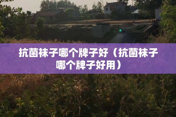 抗菌袜子哪个牌子好（抗菌袜子哪个牌子好用）