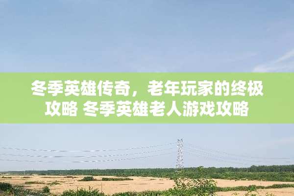 冬季英雄传奇，老年玩家的终极攻略 冬季英雄老人游戏攻略