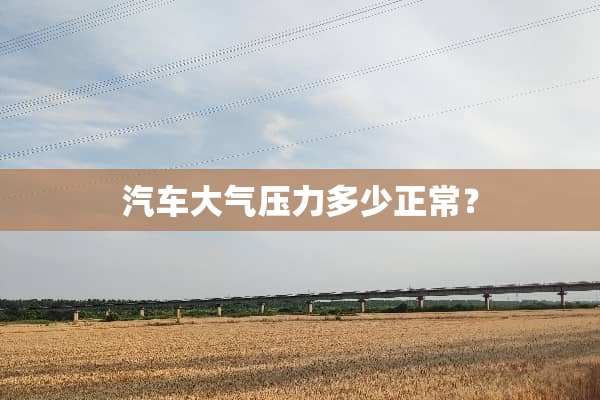 汽车大气压力多少正常？