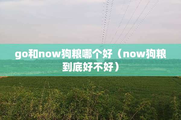 go和now狗粮哪个好（now狗粮到底好不好）