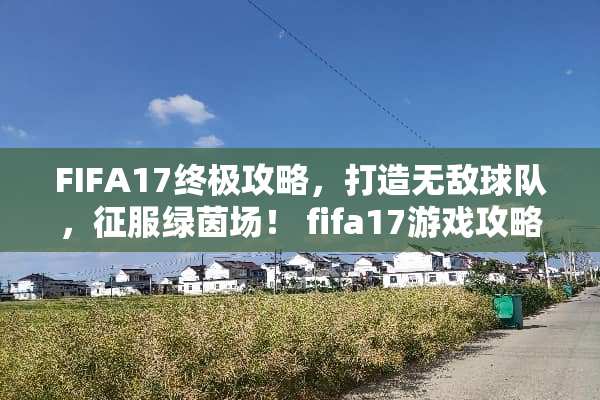 FIFA17终极攻略，打造无敌球队，征服绿茵场！ fifa17游戏攻略