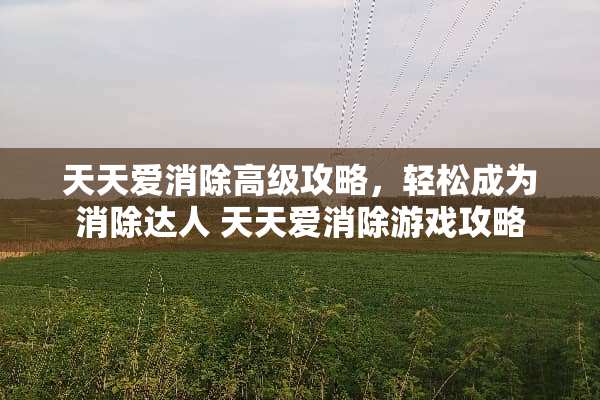 天天爱消除高级攻略，轻松成为消除达人 天天爱消除游戏攻略
