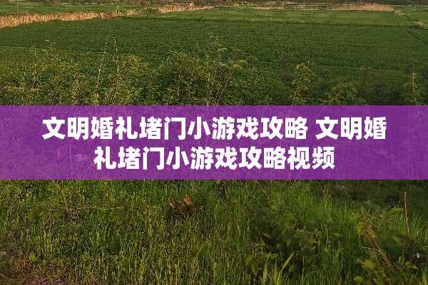 文明婚礼堵门小游戏攻略 文明婚礼堵门小游戏攻略视频
