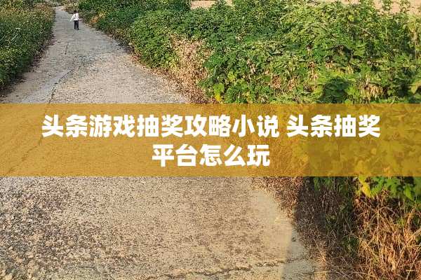 头条游戏抽奖攻略小说 头条抽奖平台怎么玩