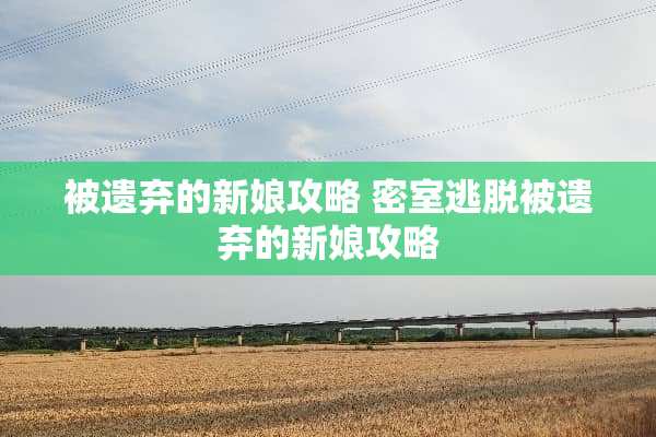 被遗弃的新娘攻略 密室逃脱被遗弃的新娘攻略