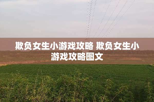 欺负女生小游戏攻略 欺负女生小游戏攻略图文