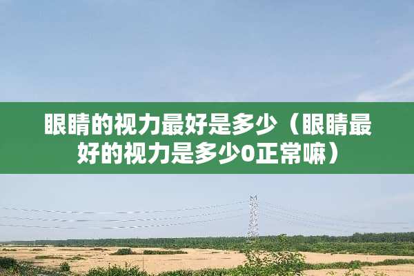 眼睛的视力最好是多少（眼睛最好的视力是多少0正常嘛）
